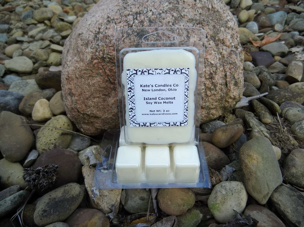 Island Coconut Scented Soy Candles & Soy Wax Melts - Kate's Candles Co. Soy Candles