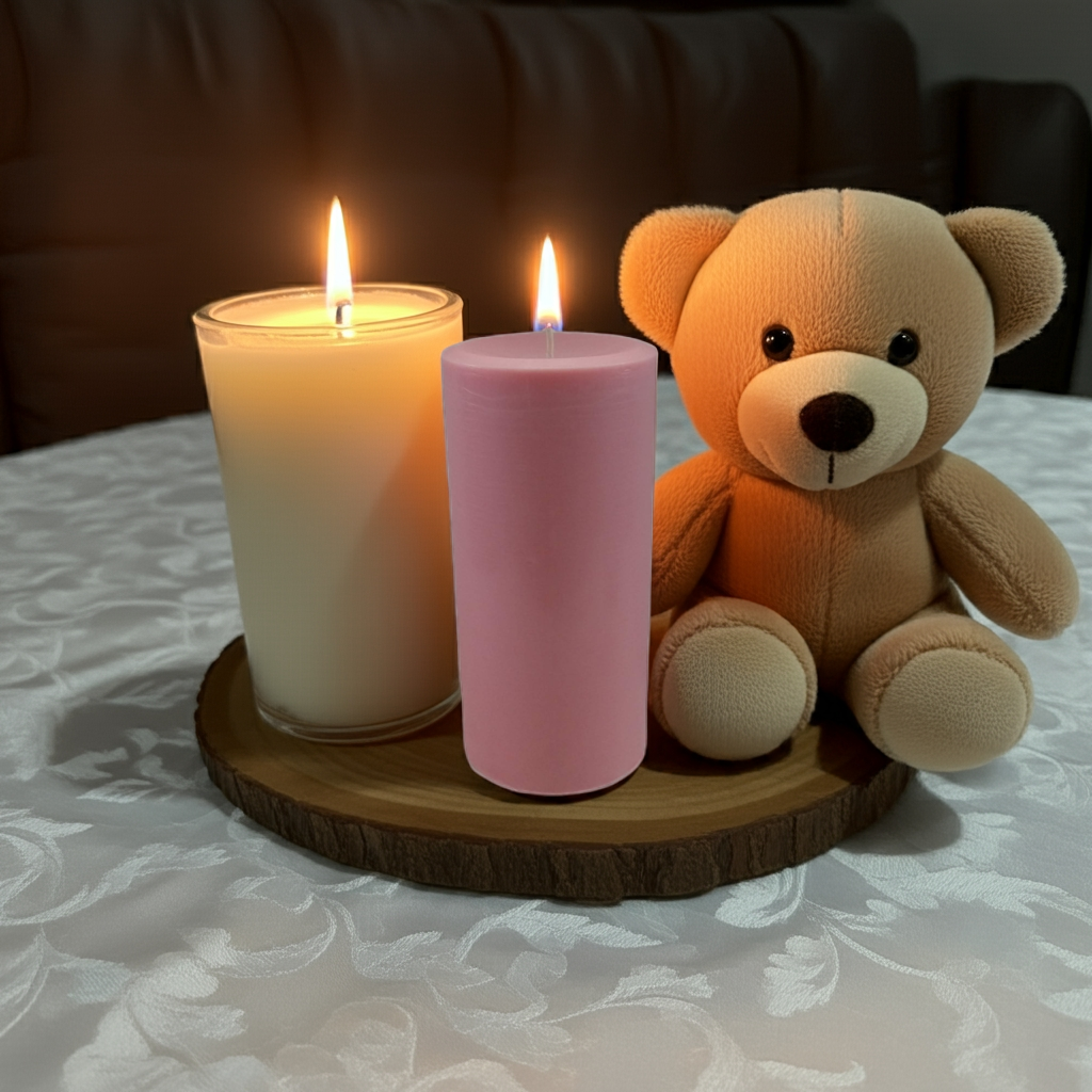 Snuggable Scented Pillar Candles