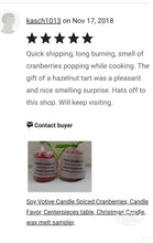 Spiced Cranberries Soy Wax Melts - Kate's Candles Co. Soy Candles