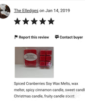 Spiced Cranberries Soy Wax Melts - Kate's Candles Co. Soy Candles