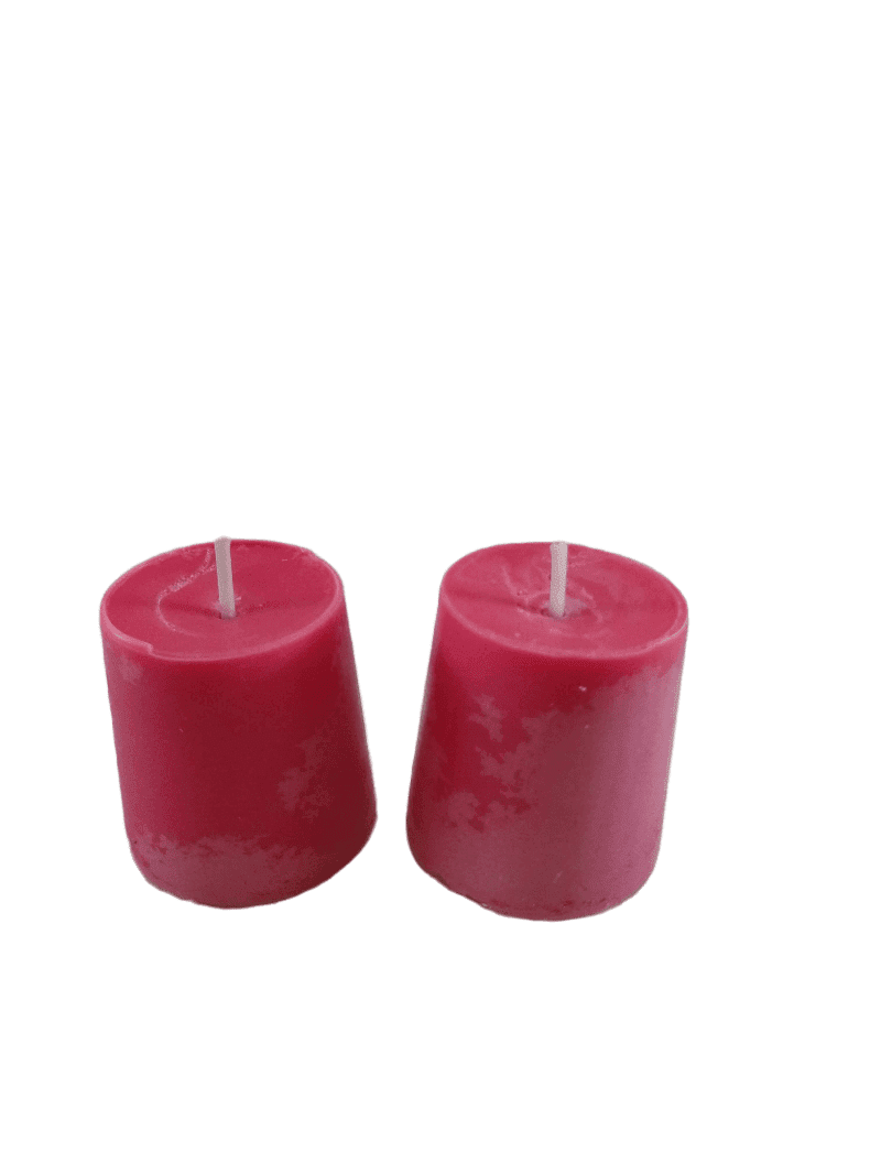Red Unscented Votive Candle - Kate's Candles Co. Soy Candles