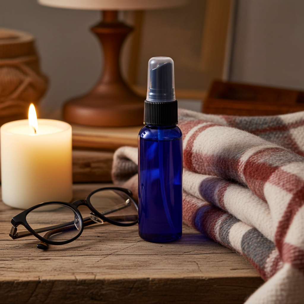 Flannel Room & Linen Spray – Cozy Bergamot, Vanilla & Amber Home Fragrance - Kate's Candles Co.