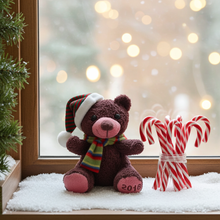 Peppermint Twist Scented Wax Dipped Bear - Kate's Candles Co.