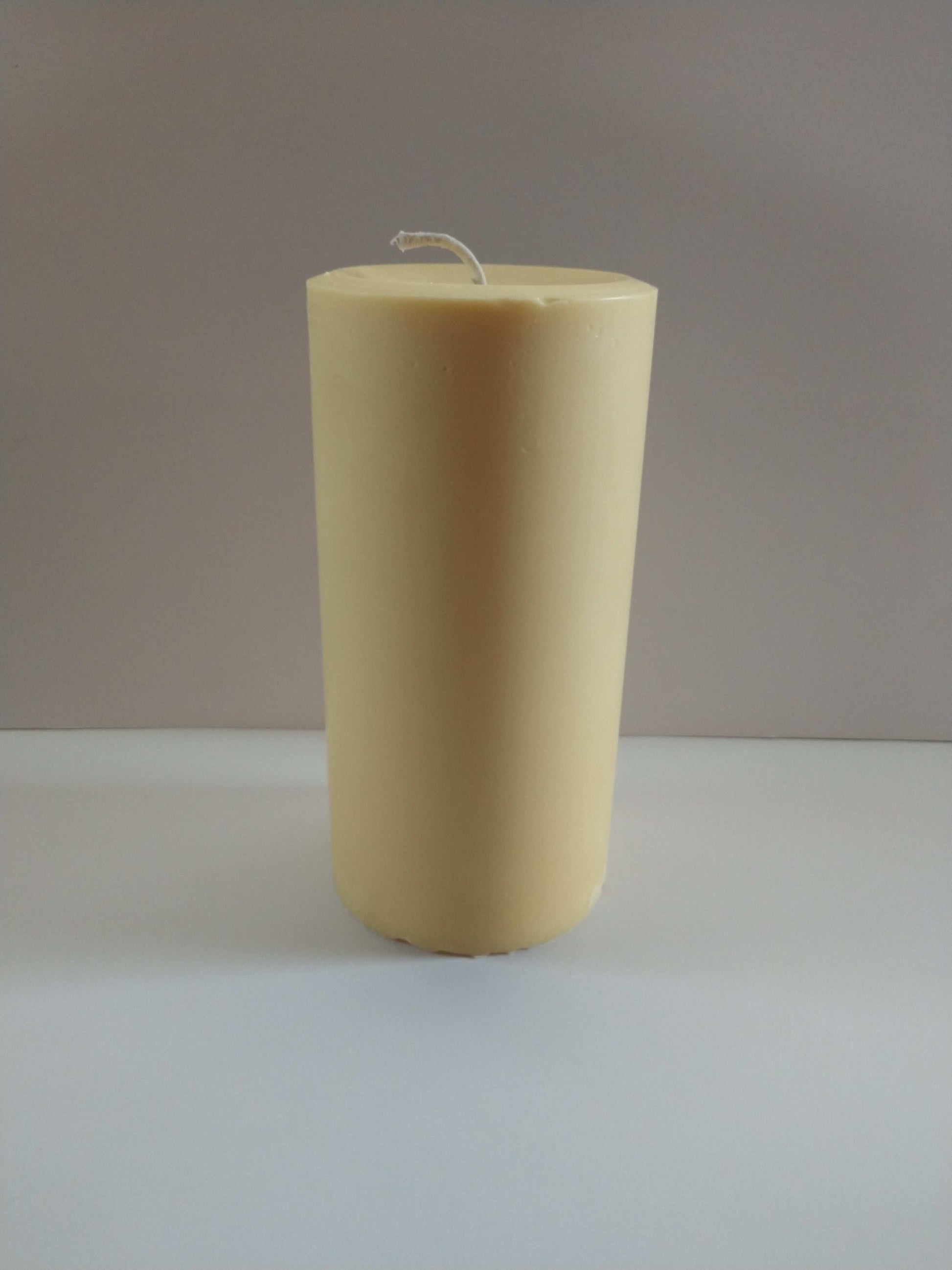 Unscented Small Soy Pillar Candle - Kate's Candles Co. Soy Candles