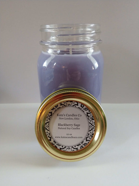 Blackberry Sage Candles - Kate's Candles Co. Soy Candles