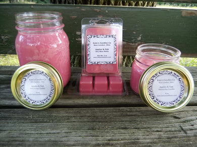 Apples and Oak Scented Soy Candles - Kate's Candles Co. Soy Candles