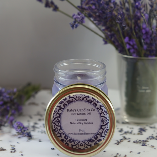 Lavender Scented Soy Candle - Kate's Candles Co.