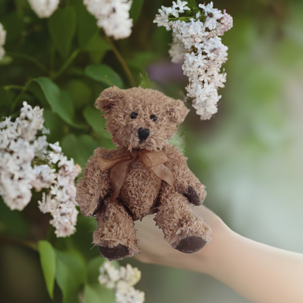 Lilac Wax Dipped Bear - Kate's Candles Co.