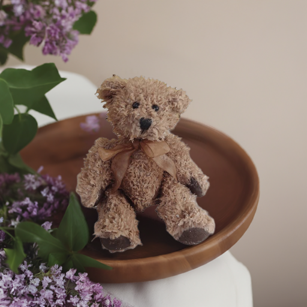 Lilac Wax Dipped Bear - Kate's Candles Co.