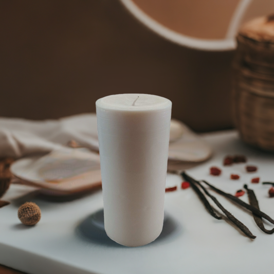 Vanilla Soy Pillar Candle - Kate's Candles Co.