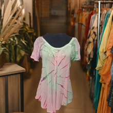 Womens Tie-Dyed Short Sleeve T-Shirt