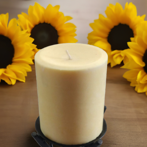 Sunflower Scented Pillar & Votive Soy Candle