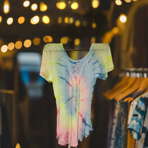 Womens Tie-Dyed Short Sleeve T-Shirt