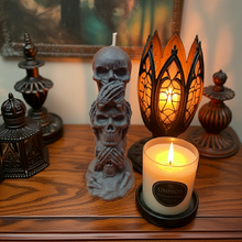 Speak No Evil Skull Candle