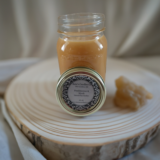 Frankincense Myrrh Soy Candle - Kate's Candles Co.