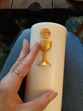 First Communion Personalized Soy Pillar Candle | Gold Keepsake Candle - Kate's Candles Co.