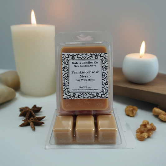 Frankincense Myrrh Soy Wax Melts - Kate's Candles Co.