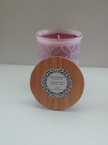 Cashmere Luxuries Scented Soy Candle - 22 oz Large Candle - Kate's Candles Co. Soy Candles