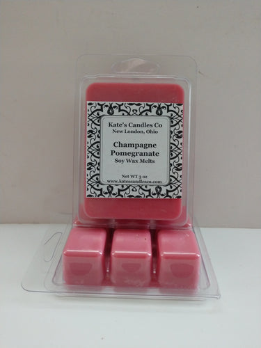 Champagne Pomegranate Soy Wax Melts - Kate's Candles Co. Soy Candles