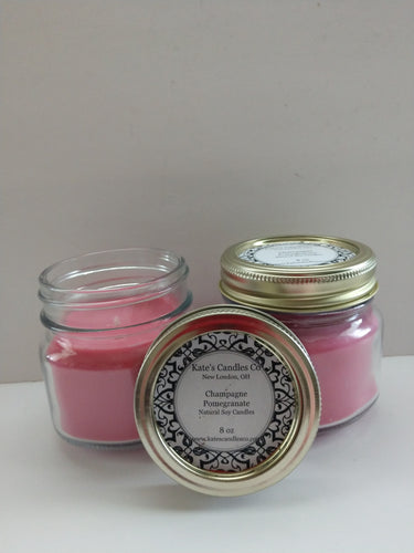 Champagne Pomegranate Scented Candle - Kate's Candles Co.