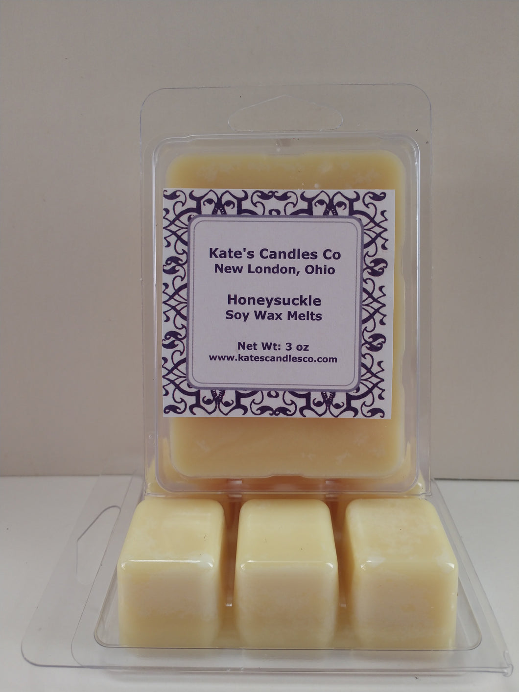 Honeysuckle Soy Wax Melts For Electric or Tealight Wax Warmers - Kate's Candles Co. Soy Candles