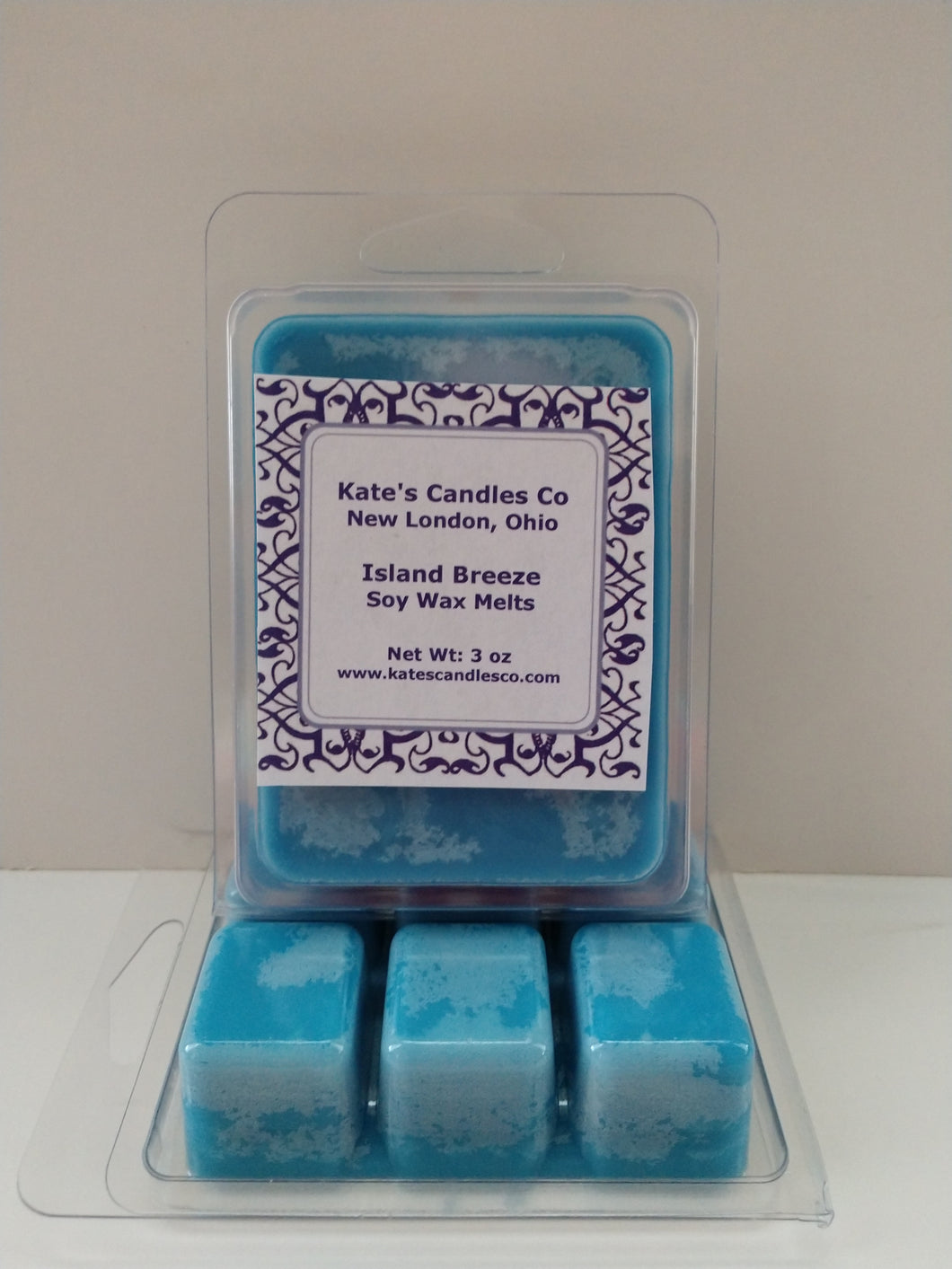 Island Breeze Soy Wax Melts For Electric or Tealight Wax Warmers - Kate's Candles Co. Soy Candles