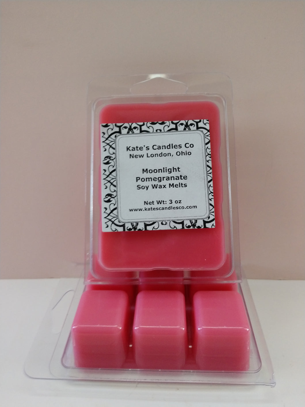 Moonlight Pomegranate Soy Wax Melts For Electric or Tealight Wax Warmers - Kate's Candles Co. Soy Candles