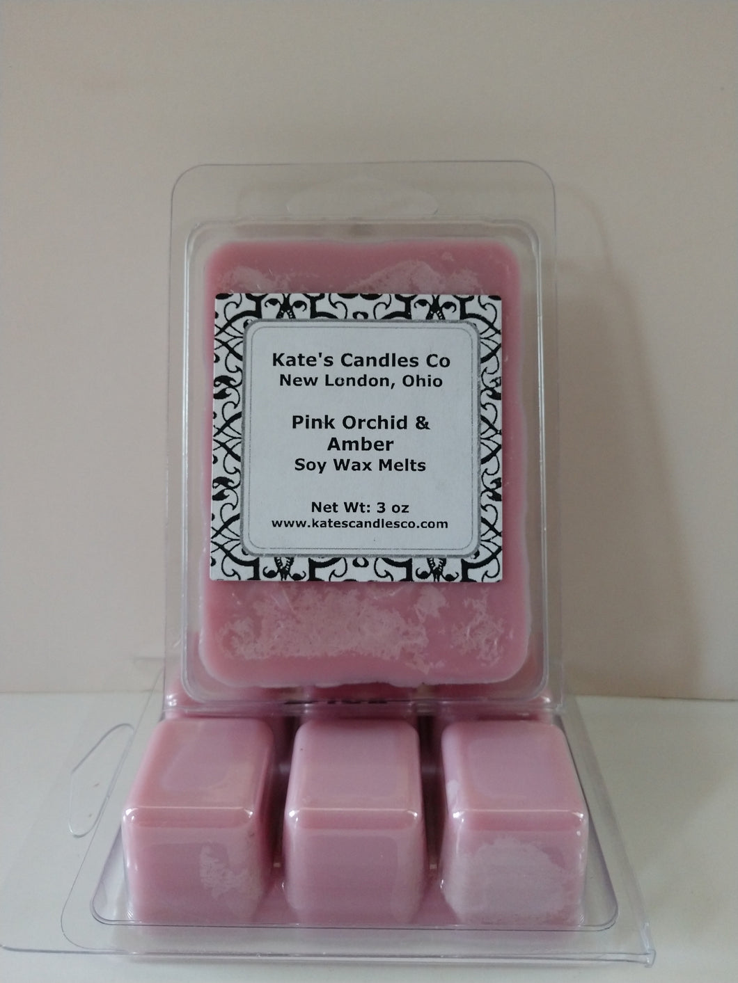 Pink Orchid and Amber Soy Wax Melts - Kate's Candles Co. Soy Candles
