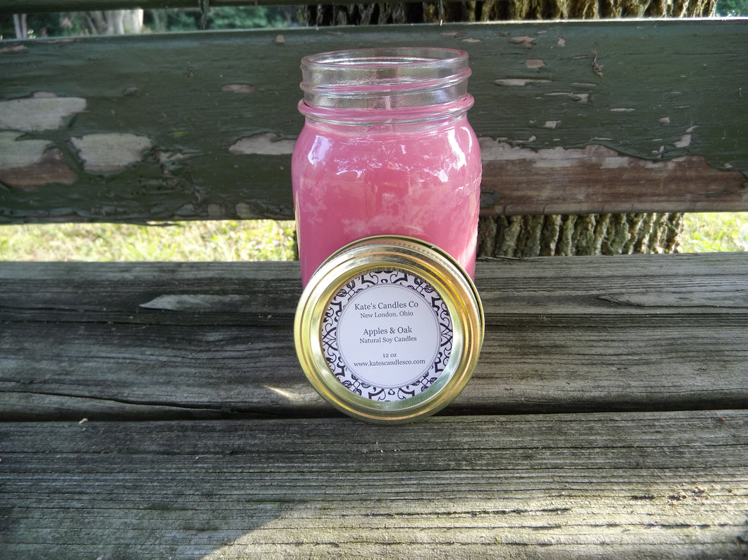 Apples and Oak Scented Soy Candles - Kate's Candles Co. Soy Candles