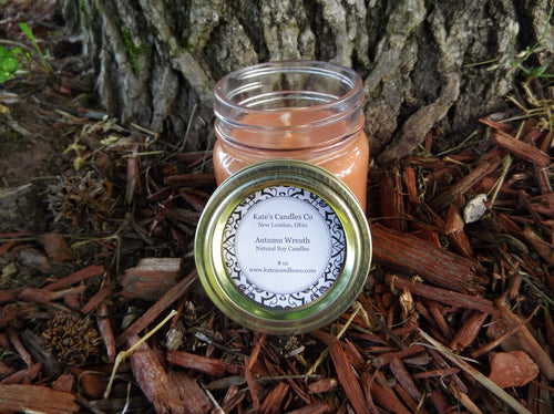 Autumn Wreath Fall Candle - Kate's Candles Co. Soy Candles