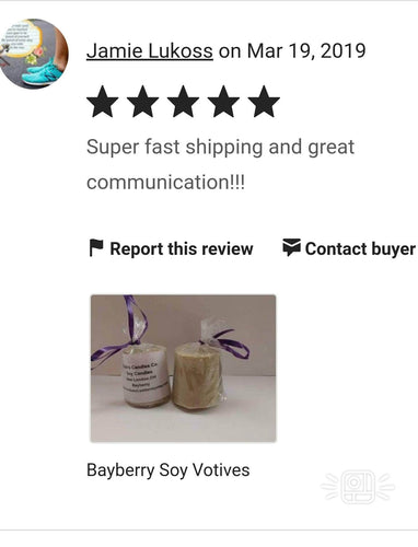 Bayberry Scented Soy Pillar Candles & Soy Votive Candles - Kate's Candles Co. Soy Candles