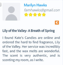 Lily Of The Valley Scented Soy Pillar Candle - Kate's Candles Co. Soy Candles